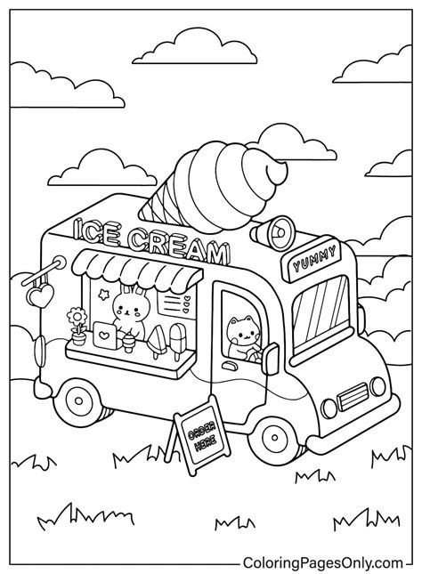 20 Ice Cream Truck Coloring Pages