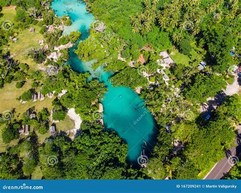 The Blue Lagoon from Drone, Port Vila, Efate, Vanuatu Stock Image ...