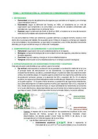 Temario Completo Ecologia De Comunidades Y Ecosistemas Pdf