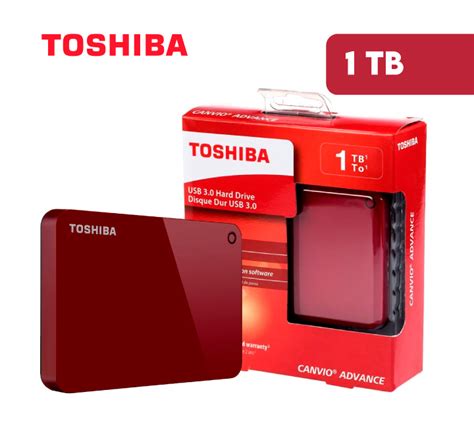 Disco Duro Externo Toshiba 1tb Canvio Advance Red HDTC910XR3AA