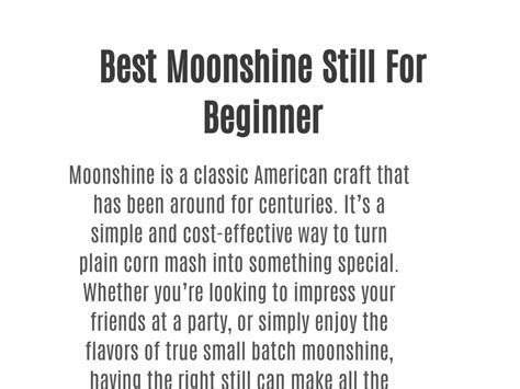 Ppt Best Moonshine Still For Beginner Powerpoint Presentation Free