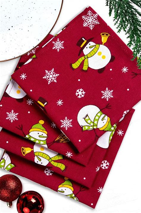 Набор салфеток из рогожки 4 шт Happy Fox Home