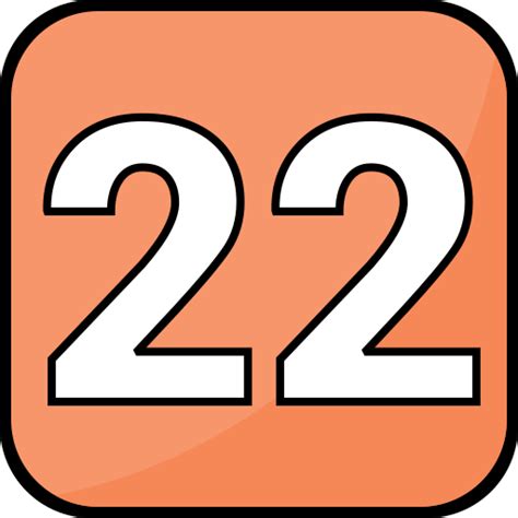 Number 22 Generic Outline Color Icon Freepik