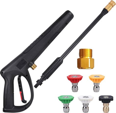 High Pressure Water Spray Gun Wand Jet Nozzle Tips Power Washer Water