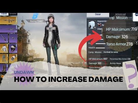 Cara Meningkatkan Stats Damage Karakter Untuk P P Di Game Undawn Youtube