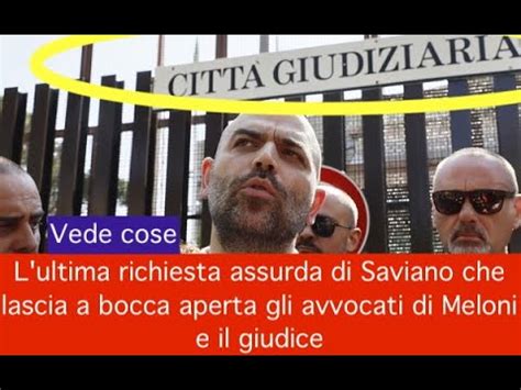 L Ultima Richiesta Assurda Di Saviano Che Lascia A Bocca Aperta Gli