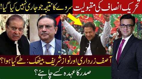 Survey About Pti Nawaz Sharif Asif Zardari Meeting In Dubai