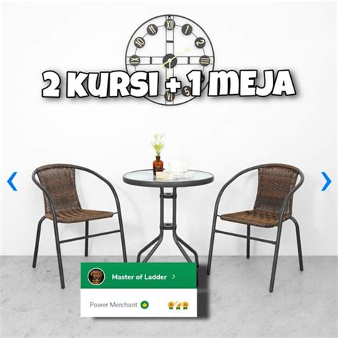 Jual Set Meja Kursi Teras Taman Cafe Minimalis Soleil Colorado Kursi