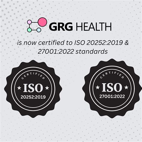 Grg Health Earns Iso Iso For Quality Security