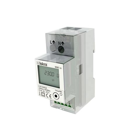 Single Phase Electric Energy Meter WM1 Iskra D D DIN Rail