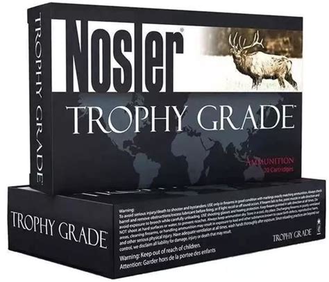 Nosler Custom Trophy Grade Rifle Ammo 25 06 Rem 100Gr Partition