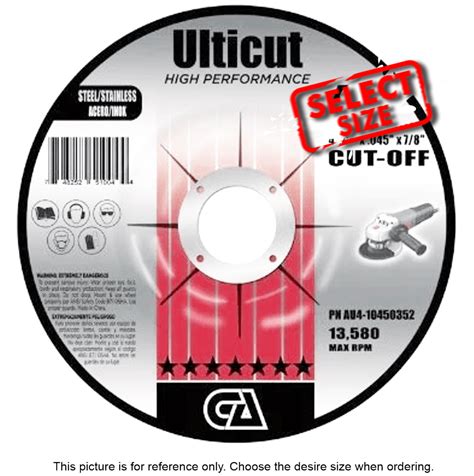 Au4 Cut Off Wheels Depressed Center Ulticut Premium 50box