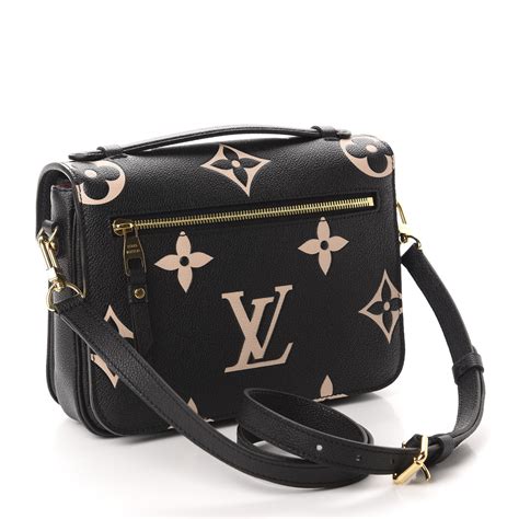 Louis Vuitton Empreinte Monogram Giant Pochette Metis Black Beige