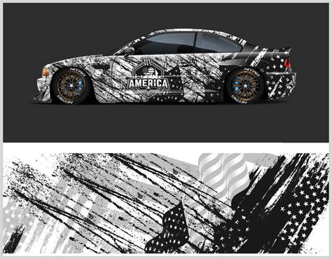 American Flag Car Wrap And Livery Design 12788619 Vector Art At Vecteezy