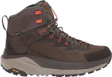 Hoka One One Mens Kaha Gtx Leather Textile Black Olive