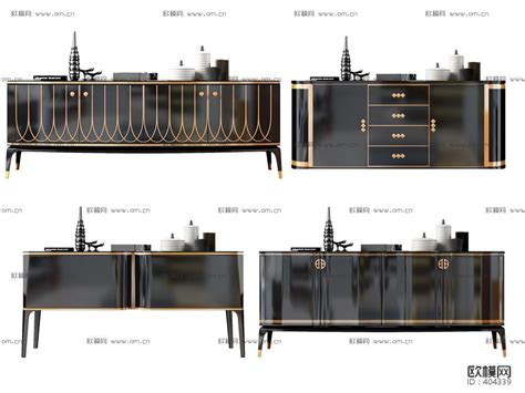 意大利visionnaire现代电视柜玄关柜餐边柜摆件组合3d模型 免费3dmax模型库 欧模网 Furniture Decor Home