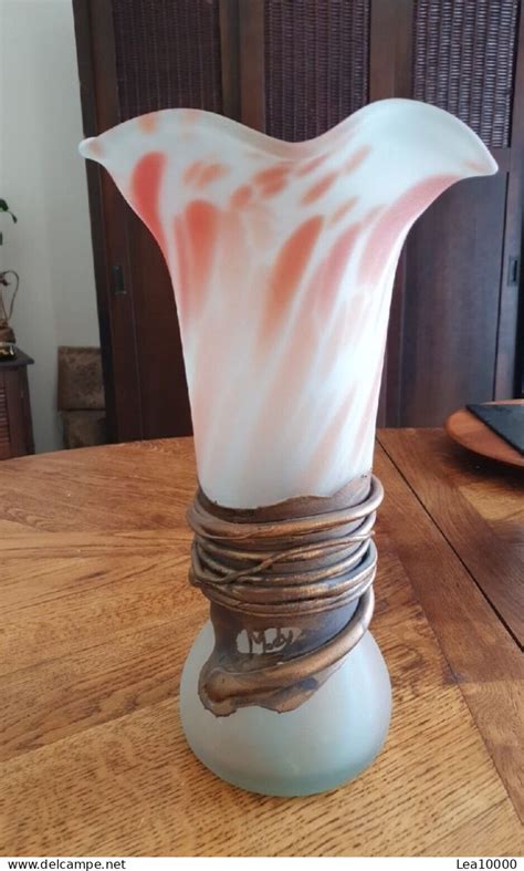 Vases Beau Vase Sign Mady Benson Alchemy En Pate De Verre Orn E De