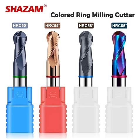 SHAZAM 2 Flute Milling Cutter Tungsten Steel Carbide Nano Coating Ball