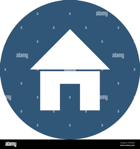 House Shape Icon Over White Background Block Style Vector