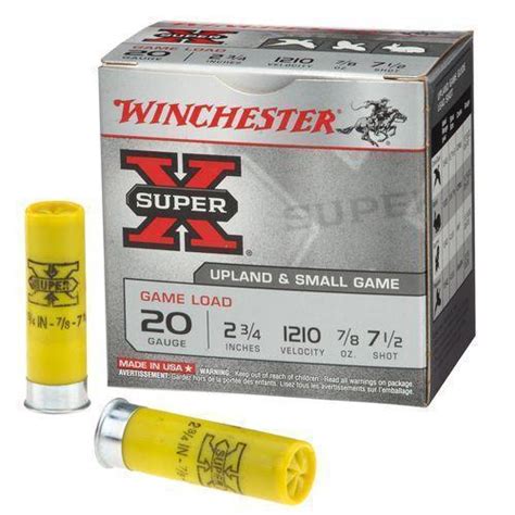 Winchester Super X 20 Gauge Game Load 75 Shotshells 25 Rd 1329