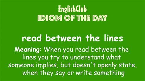 read between the lines | Learn English