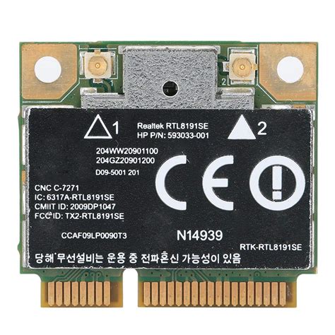 Ashata Laptop Wifi Network Card For Realtek Rtl Se Mini Pci E M