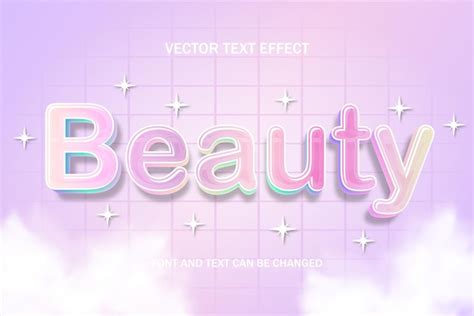 Premium Vector Beauty Font Typography Editable Text Effect Style