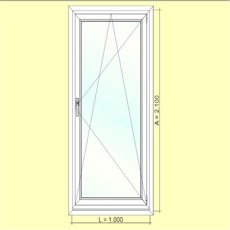 Puerta De PVC Oscilobatiente Sin Persiana Color Blanco De 100 X 210 Cm