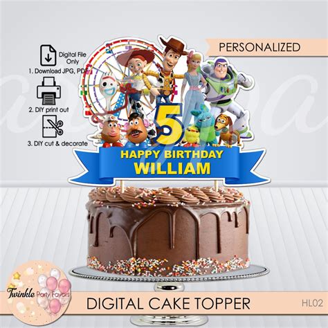 Toy Story Cake Topper Toy Story Centerpiece Kids Birthday Cake Topper