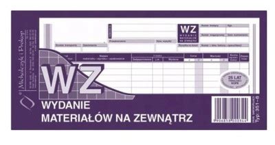 Wydanie materiałów na zewnątrz WZ 1 3 A4 80 kart 8938431910