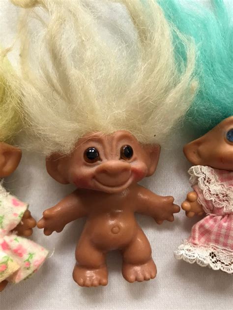 Lot Of Vintage 1960s Original Troll Dolls Mohair Dresses Retro Etsy