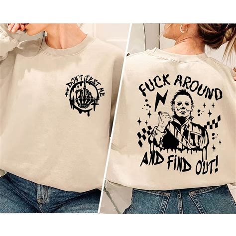 Fuck Around And Find Out SVG PNG Horror Movie Character Funny Sarcastic Retro Svg Png Trendy