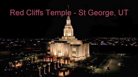 Red Cliffs Temple St George Utah Aerial Drone Clip YouTube