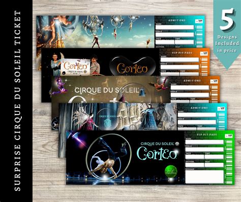 Printable Corteo Cirque Du Soleil Surprise Reveal Template Etsy In