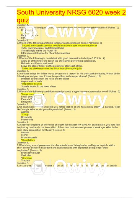 NSG 6020 Week 2 Quiz Question And Answers Latest 2020 2021 30