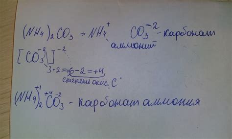(NH4)2CO3 - Назвать соединение. Определить степень окисления ...