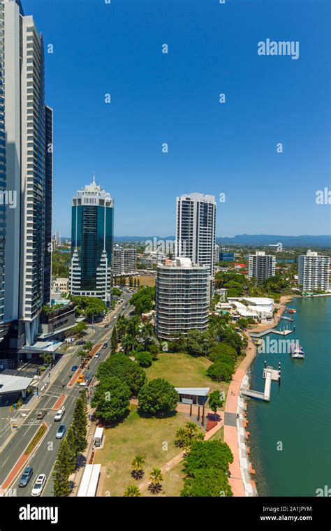 The Nerang River And Gold Coast Highway Ferny Avenue In Surfers