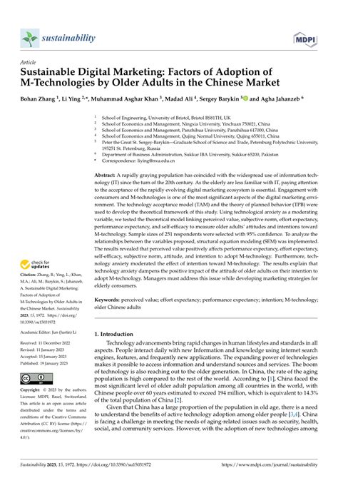 PDF Sustainable Digital Marketing Factors Of Adoption Of M