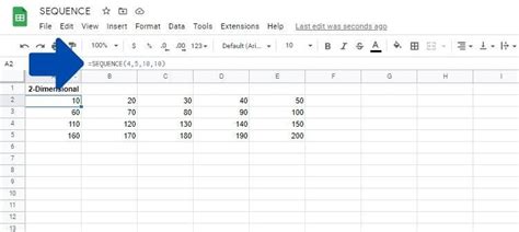 How To Use The SEQUENCE Function In Google Sheets