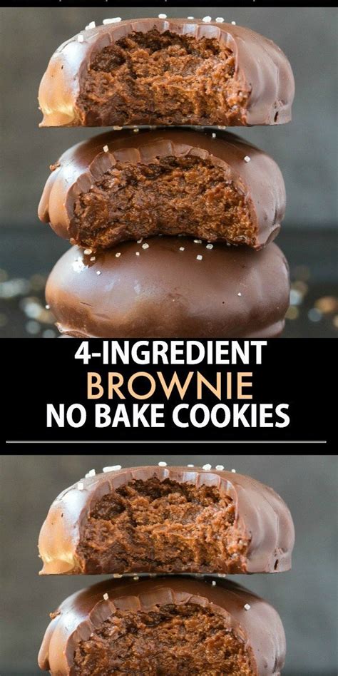 4 Ingredient Paleo Vegan Brownie No Bake Cookies Keto Low Carb