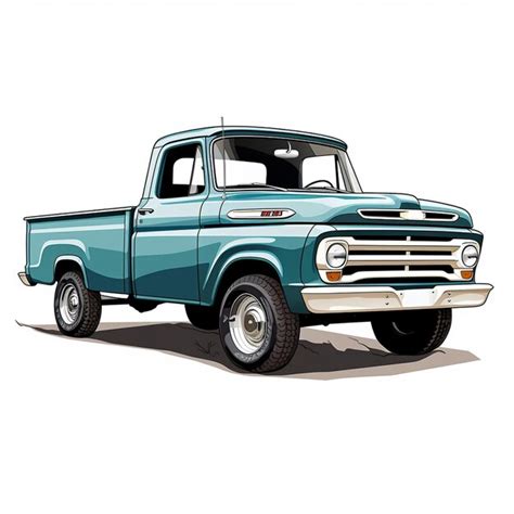 Premium AI Image | Pickup Truck Drawing with 3D Perspective