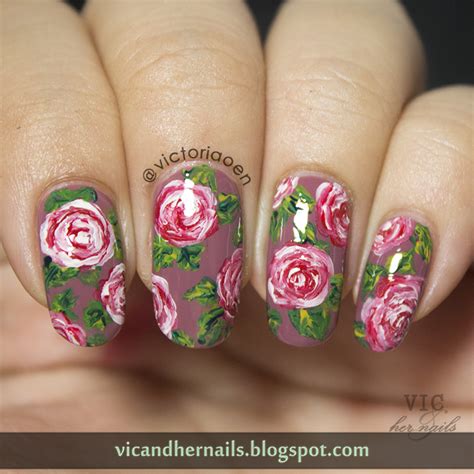 Vic And Her Nails Digital Dozen Does Floral Day Vintage Roses