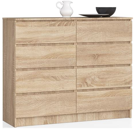 Commode Akord K Ch Ne Sonoma Cm Tiroirs Couleur Ch Ne Sonoma