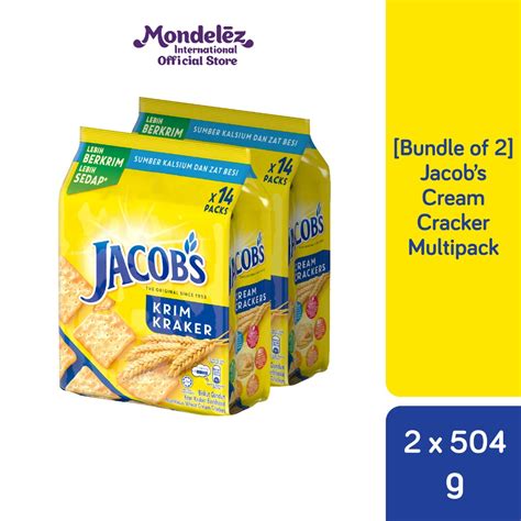 Bundle Of 2 Jacob S Original Cream Crackers Large Pack 504g Wheat