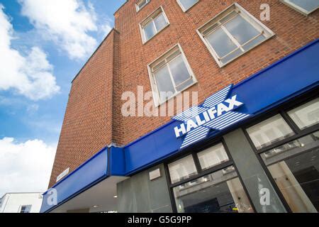 Halifax Building Society Logo And Signage Part Of The Hbos Group Stock