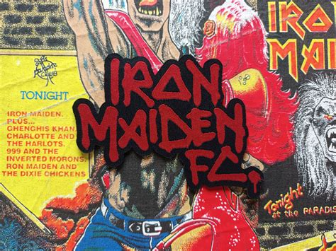Iron Maiden Iron Maiden Fc” Shaped Woven Patch Eddies Battle Vest