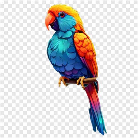 A Parrot With A Stick In Its Beak Premium Ai Generated Psd