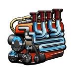 Car Engine Stock Vector Image By Kokandr