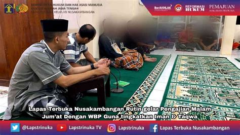 Lapas Terbuka Nusakambangan Rutin Gelar Pengajian Malam Jumat Dengan