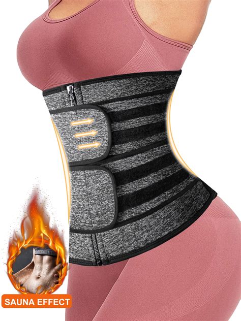 Qric Women Waist Trainer Shapewear Weight Loss Corset Trimmer Belt Waist Cincher Body Shaper